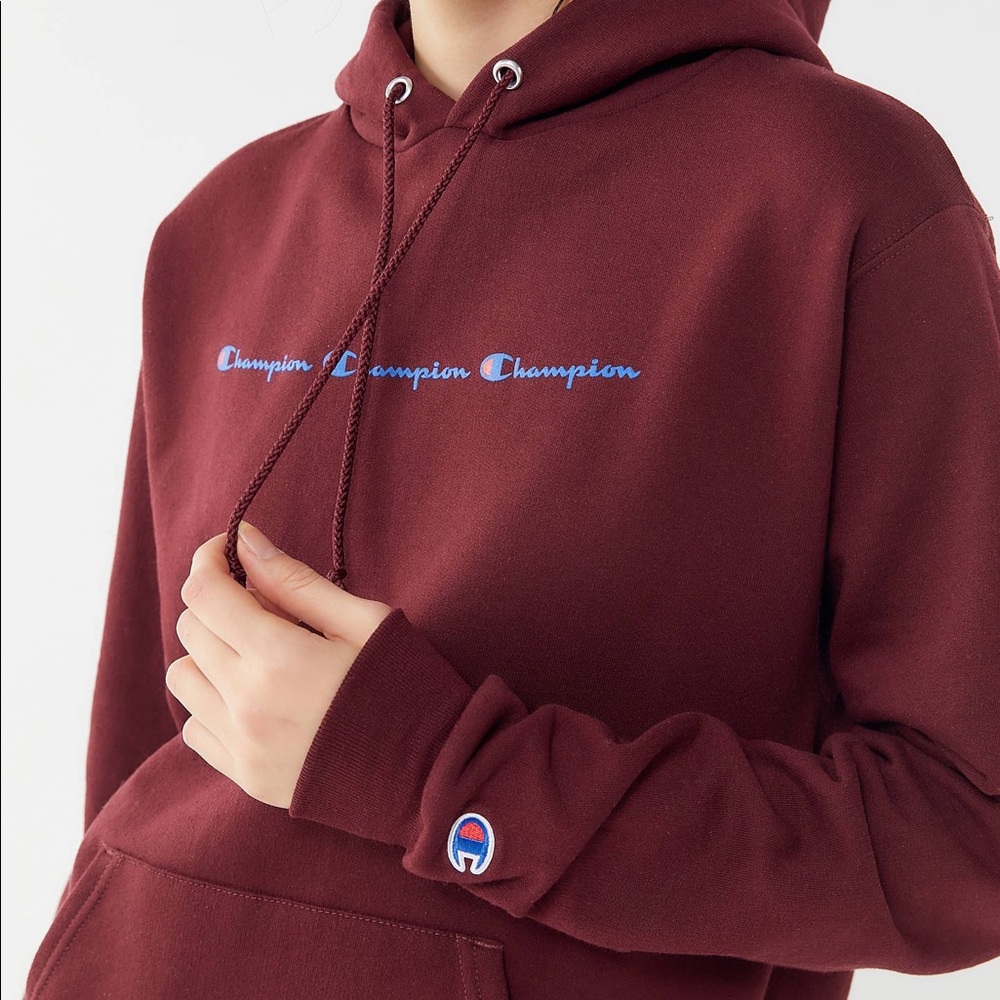 maroon champion hoodie